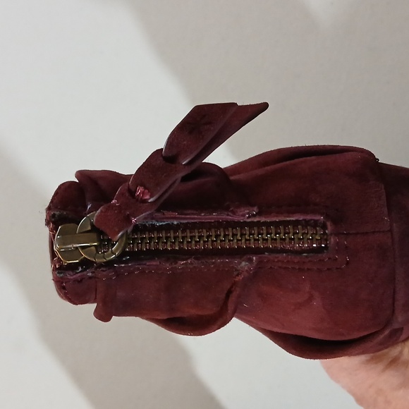 Splendid Womens 8.5 Suede Pointed Toe Burgundy Ankle Boots - Picture 8 of 15